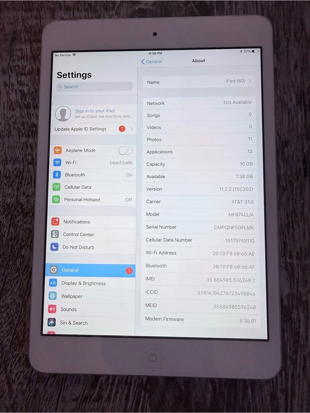 Apple iPad Mini 16 GB Silver